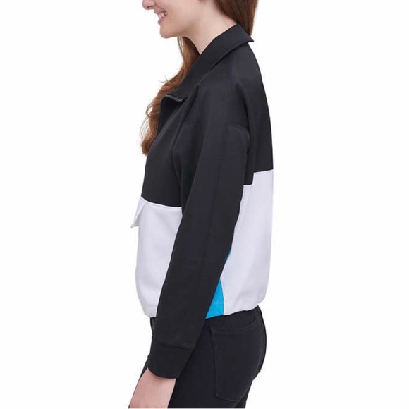 DKNY Sport Pullover 1/2 Zip Sweater Black - Picture 3 of 5